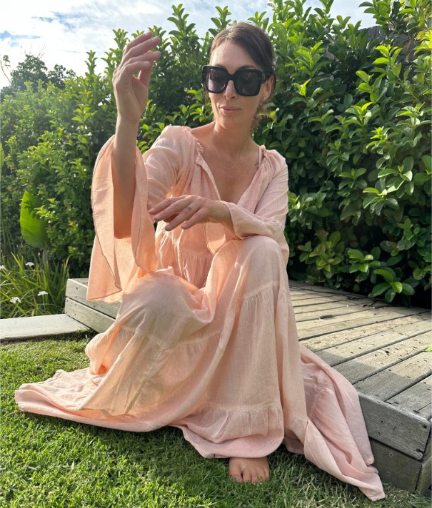 Soft Pink Boho Dress