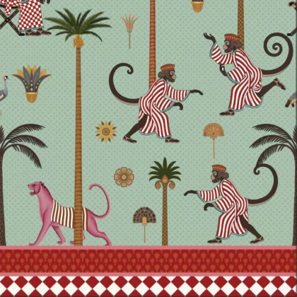 Palace Monkeys Pillow