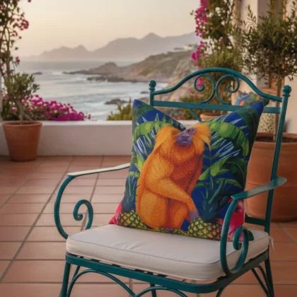 River Monkey Pillow