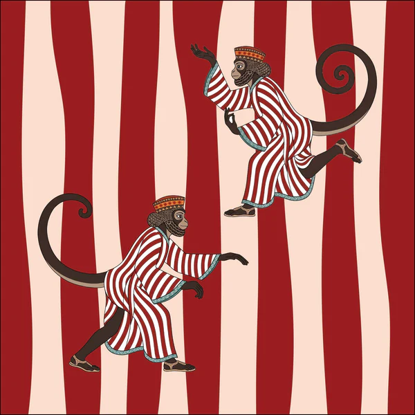 Thebes Monkey Scatter Pillow